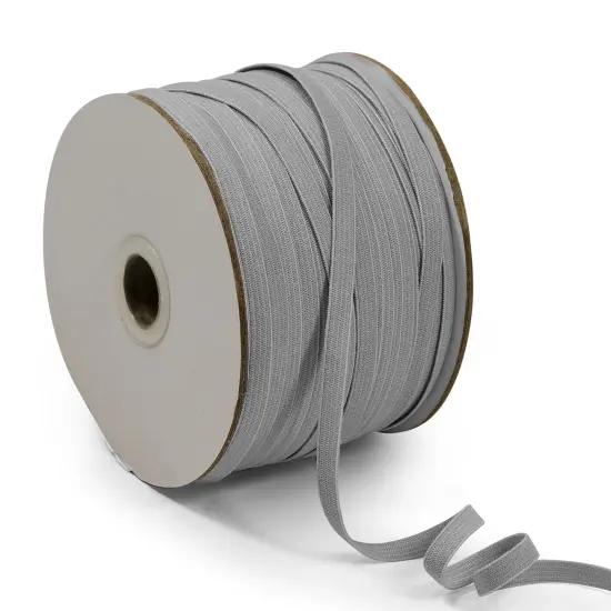 1/4" Elastic Band - 100 Yard Spool Gray {1}