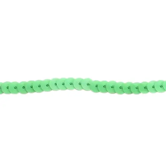 Slung Flat Sequin Trim - Tropic Green - 6mm - 72 Yard Spool Orange {2}