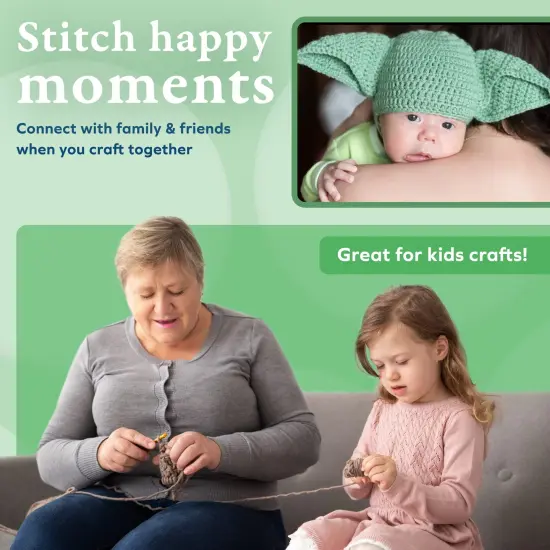 12 Pieces Set Extra-Long Crocheting Needles with Soft, Ergonomic Rubber Grips and 12 Hook Sizes - Knitting & Crochet Supplies for Beginners, Comfortable/Easy to Use {5}