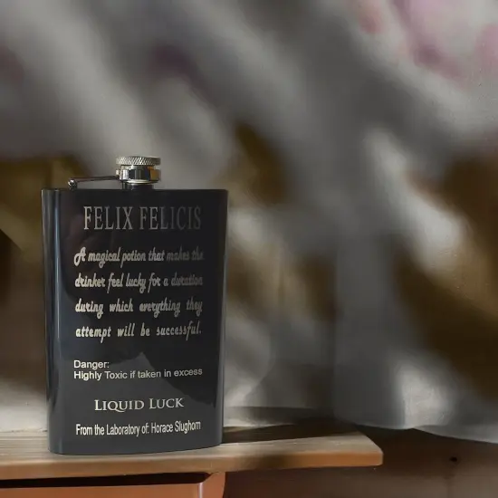 8oz BLACK Felix Felicis black flask {4}