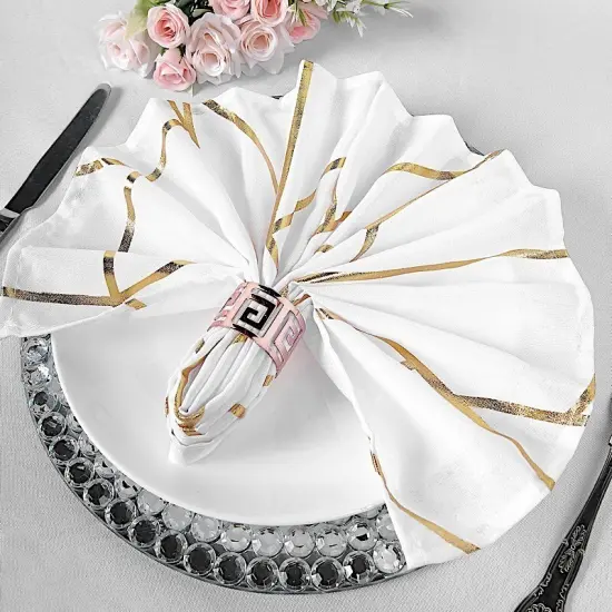 20" Design Polyester Dinner Table Napkins White {1}