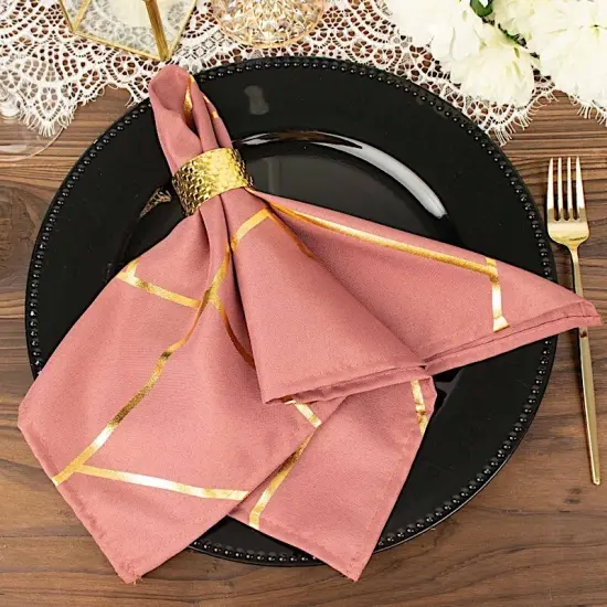 20" Design Polyester Dinner Table Napkins Cinnamon rose {1}