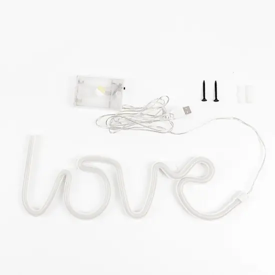 13" Warm White Love Neon Sign LED Backdrop WALL {1}