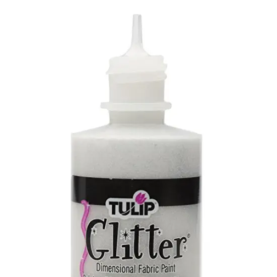 3 Pieces Dimensional Fabric Paint 4 oz Glitter Silver , 4 Fl Oz (Pack of 3), 3 Count {4}
