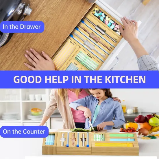 8 in 1 Bamboo Storage Bag & Wrap Organizer {6}