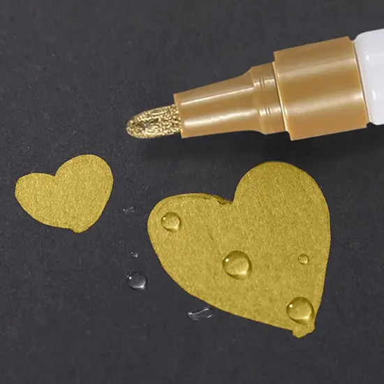 4 Color Paint Pens for Rock Painting, Stone, Ceramic, Metal, Glass, Wood, Fabric, Canvas, 6 Pack Permanent Oil Based Paint Markers, Medium Tip, 2 Extra Chisel Tips, High Volume Ink, 2X Lifespan {2}