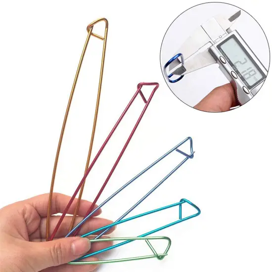 18 Pieces Knitting Stitch Holders,6 Sizes Yarn Stitch Holder Set for Crochet Knitting Needle Aluminum Stitch Holders Safety Pins with 100 Locking Stitch Markers {6}