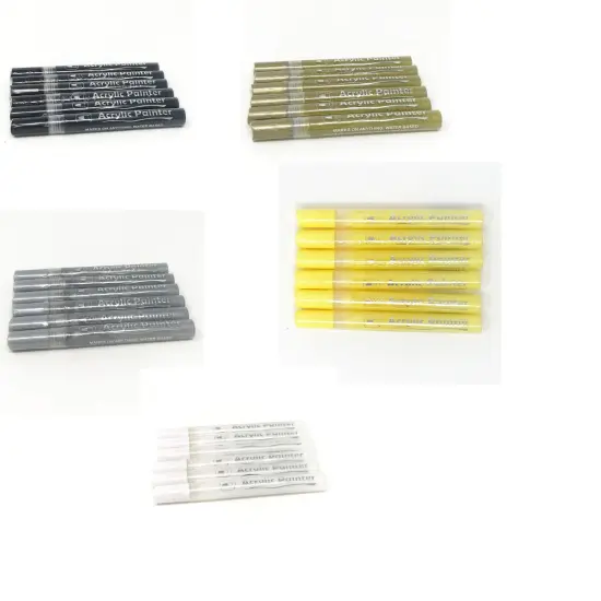 Assorted Acrylic Paint Marker Set 6pcs Silver {3}