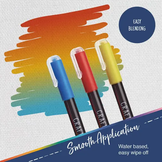 Crafts 4 All Acrylic Paint Markers Set - 12, Fine-Tip Acrylic Paint Pens for Rock Painting, Glass, Wood, Canvas and Fabric - Non-Toxic, Permanent Acrylic Markers for Pumpkin Painting Kit {3}