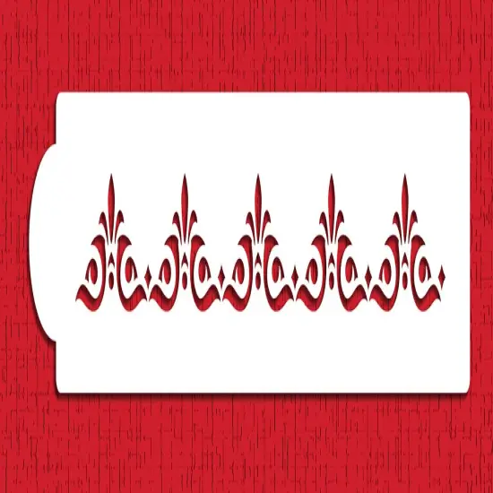 Mexican Tile Cake Stencil Tier #3 | C543 by Designer Stencils | Cake Decorating Tools | Baking Stencils for Royal Icing, Airbrush, Dusting Powder | Reusable Plastic Food Grade Stencil for Cakes | Easy to Use & Clean Cake Stencil {1}