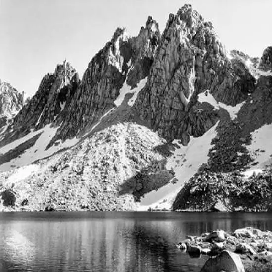 Kearsarge Pinnacles, Kings River Canyon, proVintageed as a national park, California, 1936 Poster Print by Ansel Adams - Item # VARPDX460797 {1}