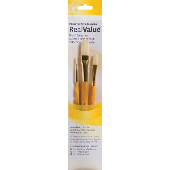 Princeton Natural Bristle Real Value Brush Set-3/Pkg {1}