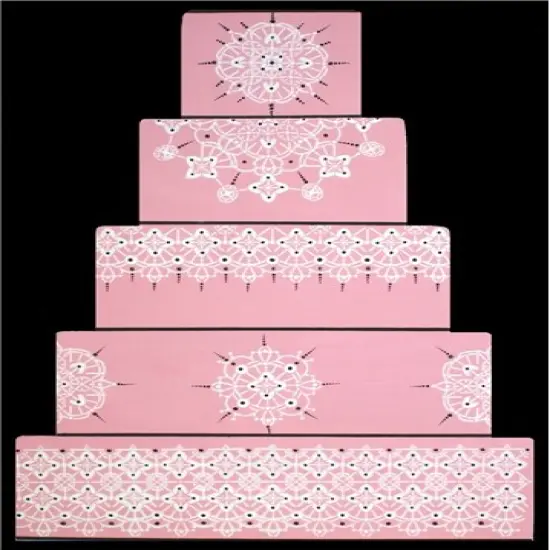 Victorian Crochet Cake Stencil Tier #2 | C449 by Designer Stencils | Cake Decorating Tools | Baking Stencils for Royal Icing, Airbrush, Dusting Powder | Reusable Plastic Food Grade Stencil for Cakes | Easy to Use & Clean Cake Stencil {3}