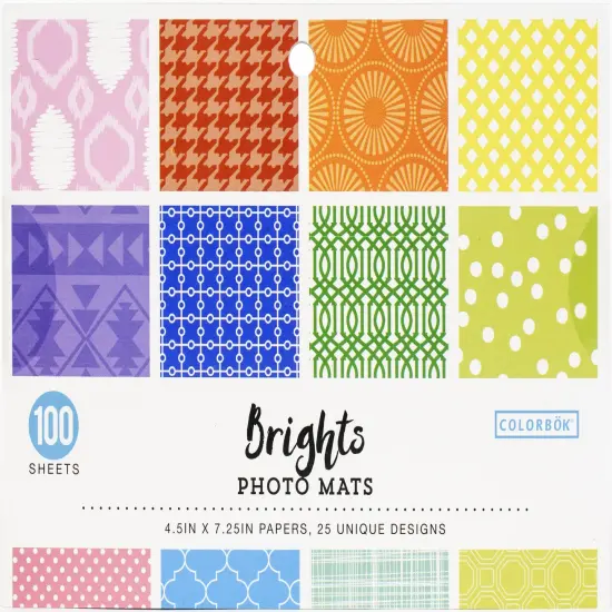 Colorbok Photo Mats 4.5"X7.25" 100/Pkg-Brights {1}