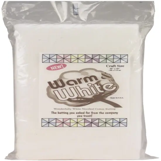 Warm Company Warm & White Cotton Batting-Craft Size 34"X45" {1}