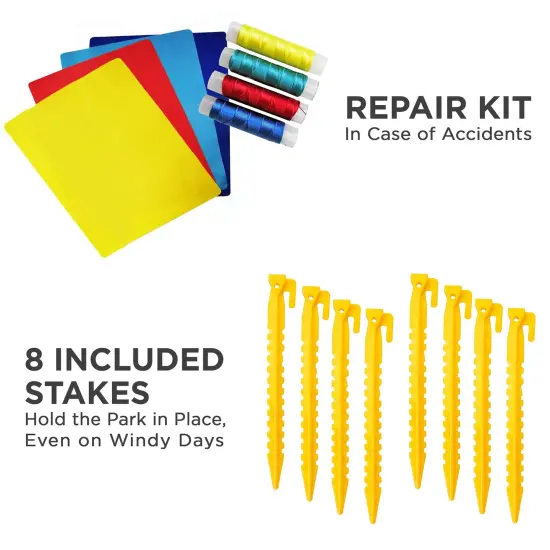 Sunny & Fun Inflatable Water Slide, Kids Pool With Slide & Bounce House W/Air Pump & Carrying Case {6}