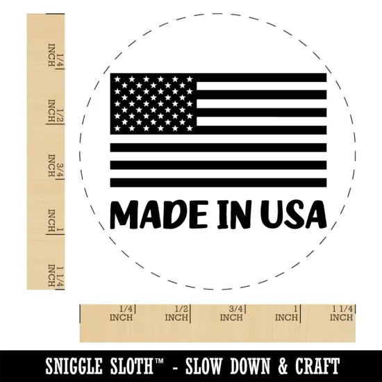 Made in USA America Flag Rubber Stamp for Stamping Crafting Planners {1}