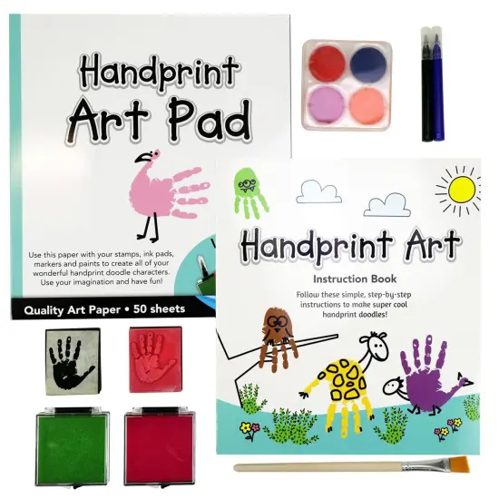 SpiceBox Handprint Paint Art Imagine It Children's Paints and Pads Art Kit {5}