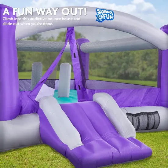 Sunny & Fun Inflatable Bounce House, Bouncy Jump Castle Purple {4}