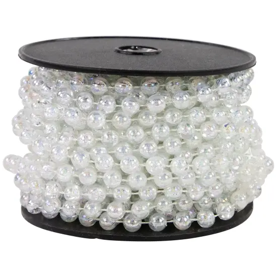 Northlight Commercial Beaded Christmas Garland - 33' x .25" - Iridescent - Unlit Clear {1}