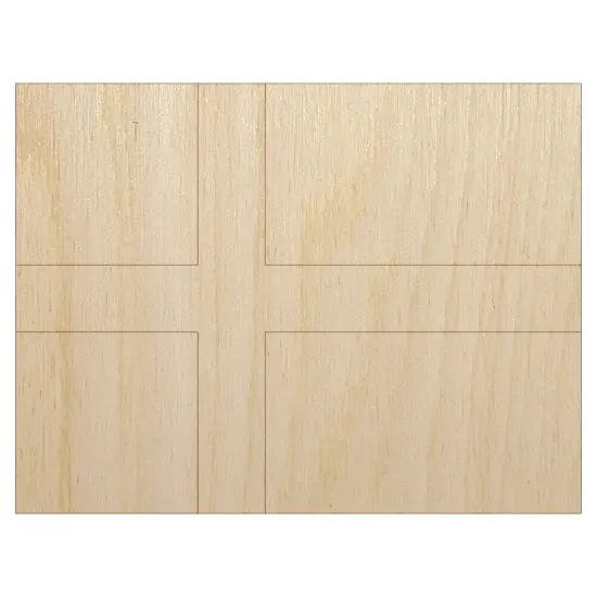 Denmark Flag Unfinished Wood Shape Piece Cutout for DIY Craft Projects {7}