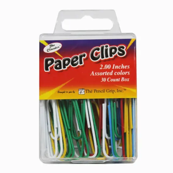 The Classics Paper Clips, 2inches, assorted colors, 30ct {1}