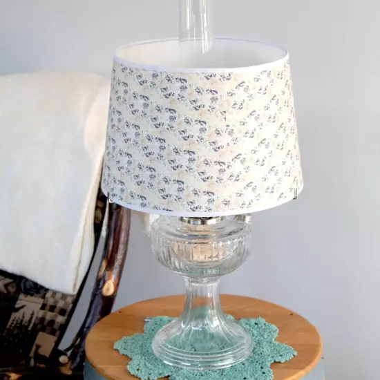 Aladdin Parchment Oil Lamp Shade, 12 inch Base Fitter. Floral Tapestry Design {6}