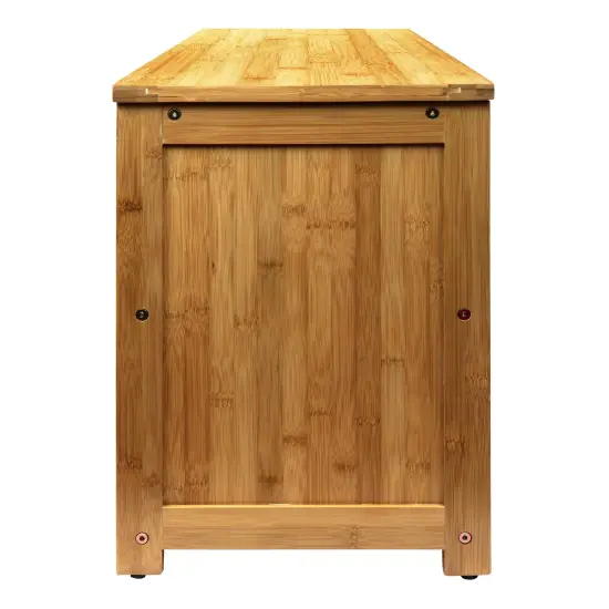 Oceanstar 10-Pair Bamboo Entryway Storage Bench. Brown {3}