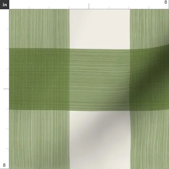 Various Fabrics by the Yard or Fat Quarter Buffalo Plaid Gingham Check Watercolor Spring Summer Green Cream Custom Printed Fabric by Spoonflower {4}