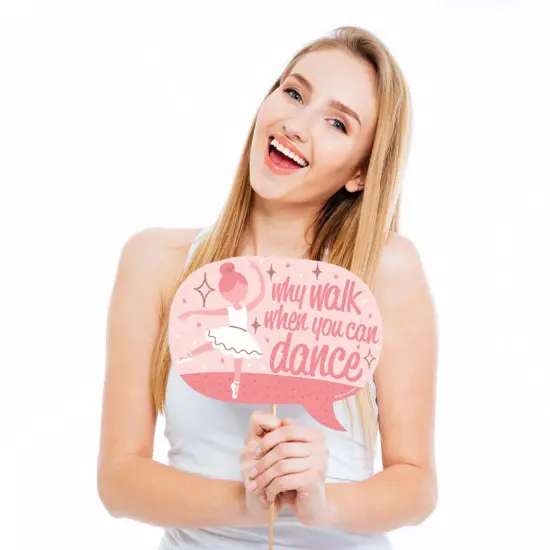 Big Dot of Happiness Funny Tutu Cute Ballerina - Ballet Birthday Party or Baby Shower Photo Booth Props Kit - 10 Piece {3}