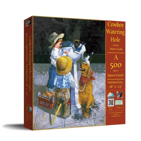 Sunsout Cowboy Watering Hole 500 pc Jigsaw Puzzle 36052 {3}