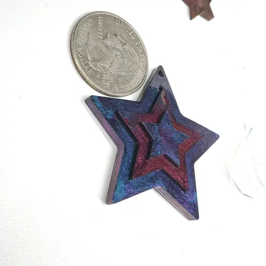 Stars 2D Dangle Earring Mold with Stars Studs (D2) {2}