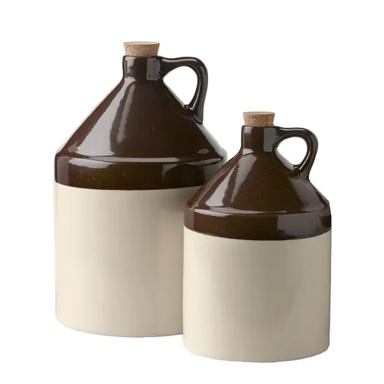 Ohio Stoneware Whiskey Jug with Brown Top - 1 Gal {4}