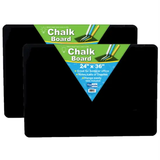 Chalk Board, 24" x 36", Black, Pack of 2 {1}