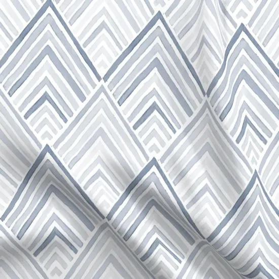 Various Fabrics by the Yard or Fat Quarter Coastal Geometric Modern Blue Monochrome Lines Neutral Beach Sea Chevron Custom Printed Fabric by Spoonflower {5}