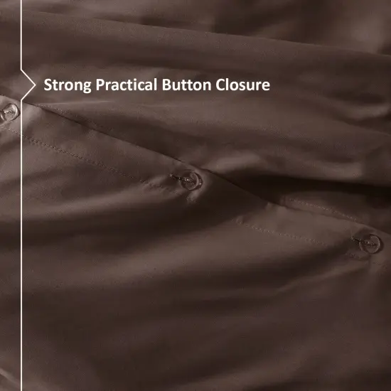 Nestl Double Brushed Microfiber Duvet Cover Set Chocolate Brown {6}