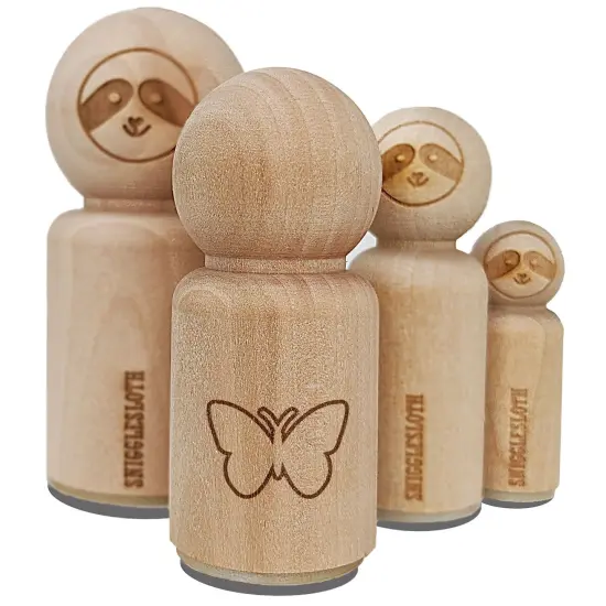 Butterfly Outline Rubber Stamp for Stamping Crafting Planners {2}