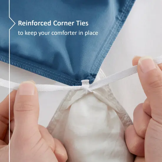 Nestl Double Brushed Microfiber Duvet Cover Set Blue Heaven {5}