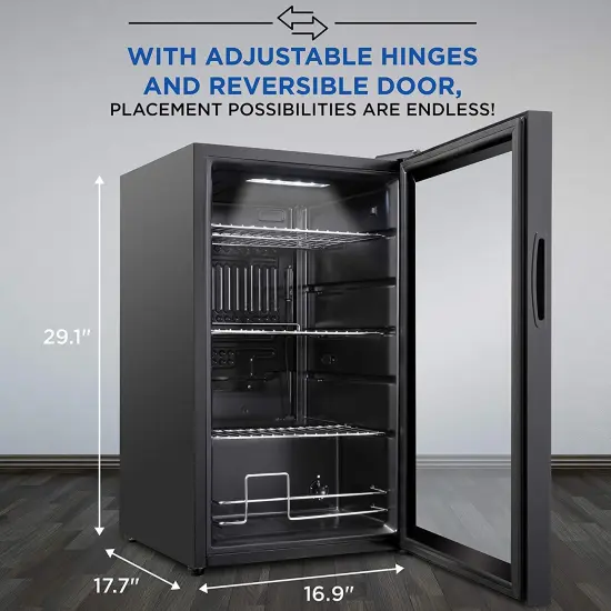 Ivation Beverage Refrigerator Ultra Cool Mini Fridge Beer, Juice Cooler for Home & Office - Black {4}