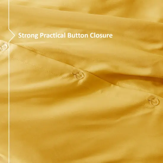 Nestl Double Brushed Microfiber Duvet Cover Set Yellow {6}