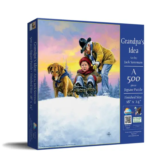 Sunsout Grandpa's Idea 500 pc Fathers Day Jigsaw Puzzle 16976 {3}