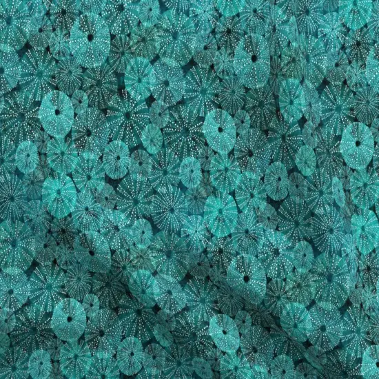 Various Fabrics by the Yard or Fat Quarter Water Summer Sea Turquoise Blue Oceans Underwater World Ocean Creature Shell Watercolor Custom Printed Fabric by Spoonflower {5}