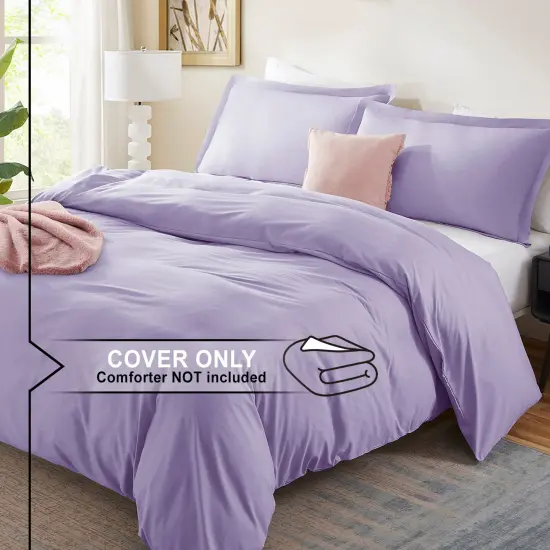 Nestl Double Brushed Microfiber Duvet Cover Set Lavender {2}