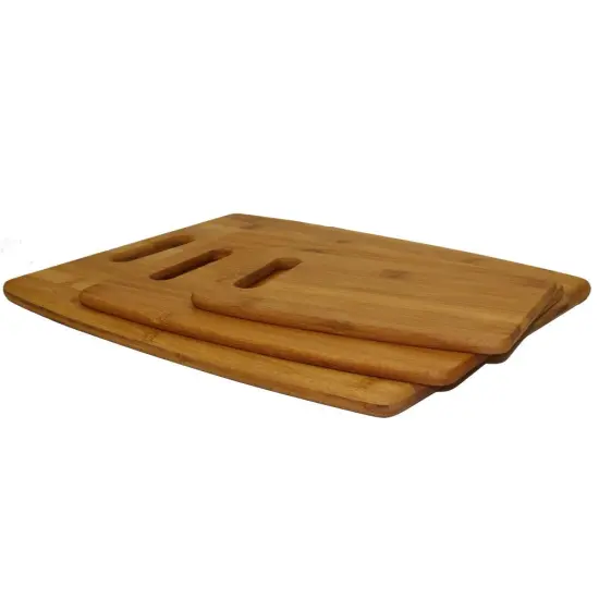 Oceanstar 3-Piece Bamboo Cutting Board Set Brown {3}