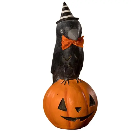Crow On Jack O'Lantern 5" {1}