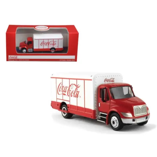 "Coca-Cola" Beverage Truck Red and White 1/87 Diecast Model by Motorcity Classics {1}