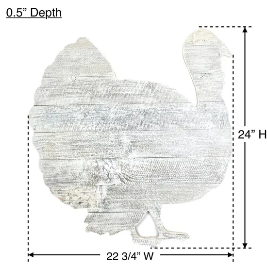 Rustic Farmhouse Fall Harvest Reclaimed Wood Turkey White {2}