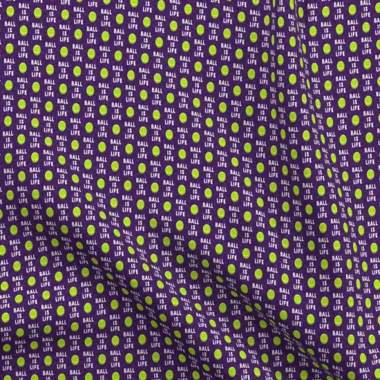 Various Fabrics by the Yard or Fat Quarter Dog Tennis Pet Ball Purple Custom Printed Fabric by Spoonflower {5}