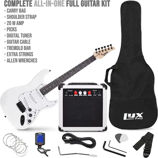 LyxPro 39" Stratocaster Electric Guitar Beginner Kit {2}