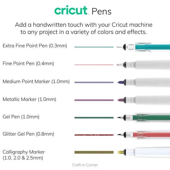 Cricut Joy Fine Point Pens, 0.4 mm (3) Red, Green, Violet {2}